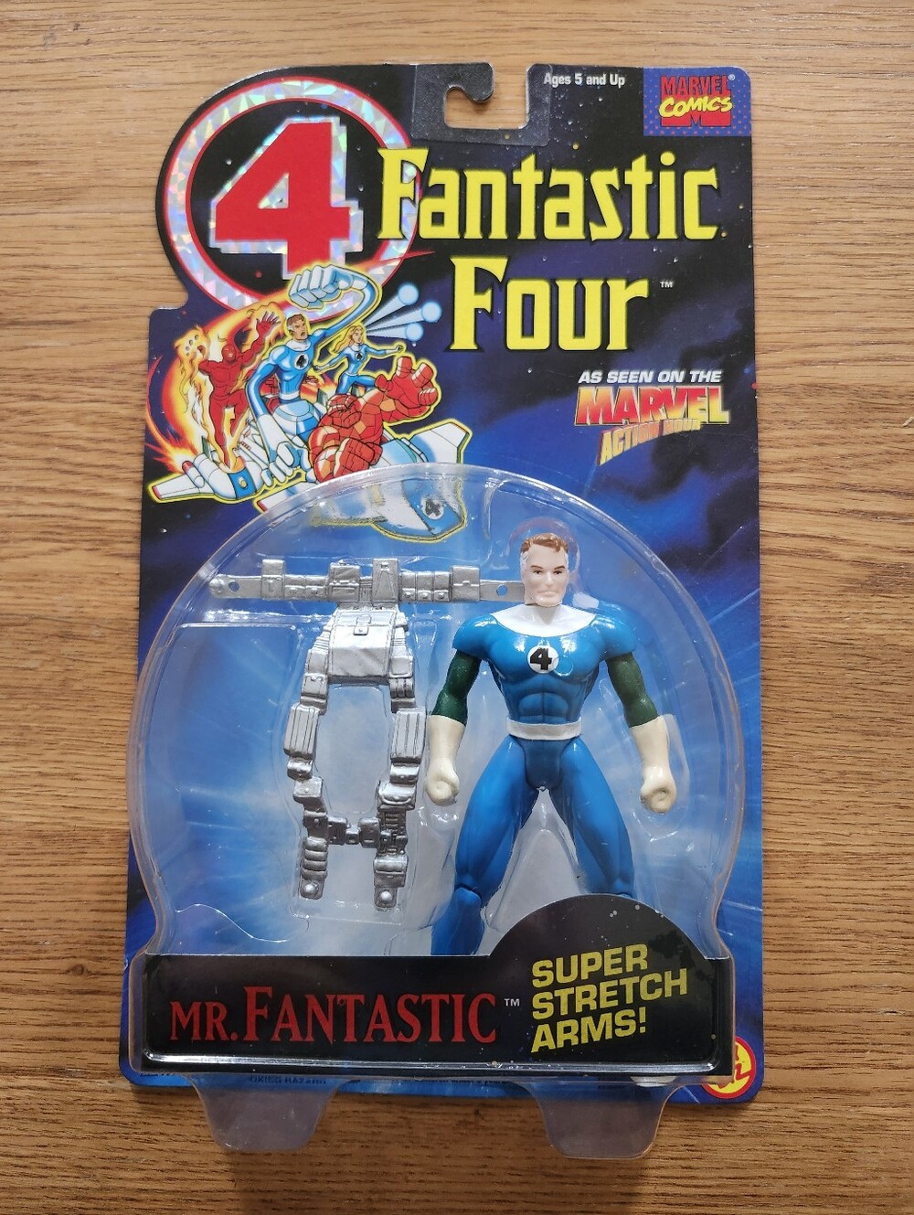 1994 Marvel Fantastic Four Mr. Fantastic Action Figure - Blue